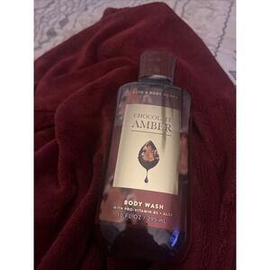 New Bath and Body Works Chocolate Amber Body Wash, Shower Gel 10 fl oz